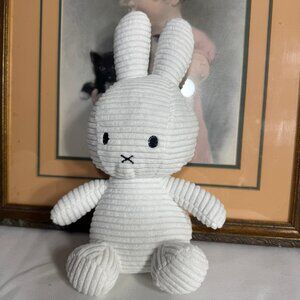 Miffy corduroy plush toy,  White in color